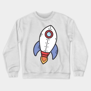 Rocket Cartoon Crewneck Sweatshirt